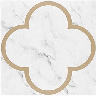 Retro Self Adhesive 12-Inch Vinyl Floor Tiles, 20 Tiles - 12" x 12", Van Clover Pattern - Peel & Stick, DIY Flooring for Kitchen, Dining Room, Bedrooms & Bathrooms by Achim Home Decor