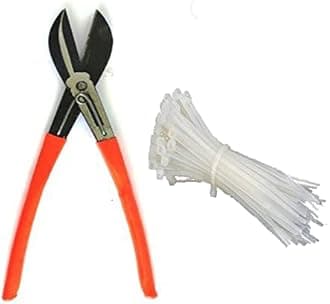 UV Stabilized Garden Fencing Net_Tree Guard Net_Anti Bird Net_PVC Virgin HDPE_4 Feet Height X 25 Feet Length_Black Color_800 GSM with 1 Cutter and 100 PVC Tags SHJAMN16