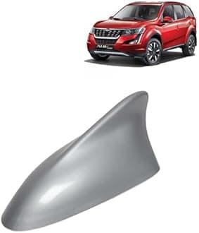 KINGSWAY Accessories Shark Fin Car Antenna Universal Size and Compatible with Mahindra XUV 500 Year 2018 to 2021, Car Radio FM AM, DIY Easy Replacement Original Car Antenna, 1 Piece, Silver Color