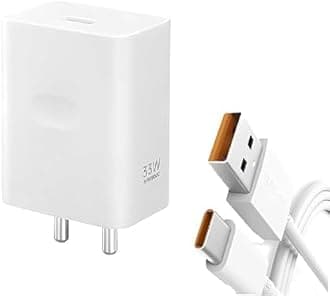 Original 33W SuperVOOC Fast Charger Adapter with Type C Cable Compatible for realme GT Neo 3, GT 2 Pro, GT Neo 2, X50 Pro, X7 Pro, 9 Pro+, 10 Pro+, 11 Pro, 11 Pro+ (33w Adapter & Cable) (TEN184)