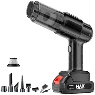 Car Vacuum Portable Cordless, 40,000Pa High Power Dust Buster, 6-in-1 Handheld Vacuum Cleaners for Home, Car, Pet Hair, Keyboard, Black