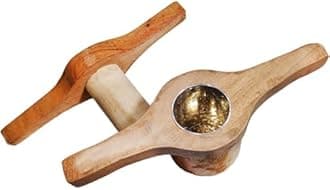 Handmade Wooden idiyappam Maker Kitchen Press Tool and chakli Press Maker Sev Sancha Maker with Brass Bottom Sheet