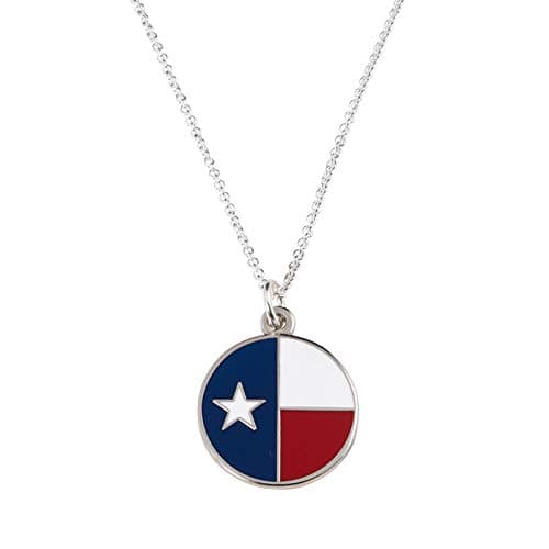 Texas Flag Pendant on Adjustable Sterling Chain