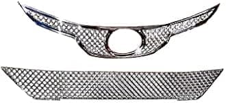 CAR SAAZ Bentley Style 4Pcs Front Chrome Grill Compatible with Etios Type 3 (2018-2019)