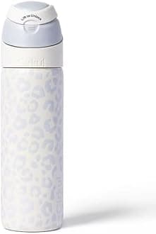 Cirkul 26oz StrawSip Flip Bottle, Luxe Leopard (White Leopard)