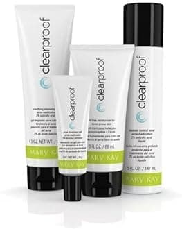 Clear Skin 4-Step Acne Treatment Set – Cleanser, Toner, Acne Gel & Oil-Free Moisturizer for Oily and Acne-Prone Skin