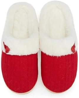 NineCiFun Women's Comfy House Slippers Memory Foam Fuzzy Bedroom Scuffs Slippers Indoor Outdoor Anti Skid Home Slippers Shoes with Warm Plush Lining
