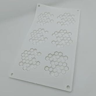Silicone Honeycomb Molds 3D Honeycomb Bees Lace Mat Fondant Mold Lace Pad Baking Cake Chocolate Candy Mold for Cupcake Decorating Tools Kitchen