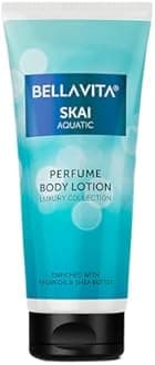 - Bella Vita Luxury Skai Aquatic Perfume Body Lotion for Nourishing, Hydrating, Soft, Supple and Healthy Skin with Argan Oil, Shea Butter 200 Ml