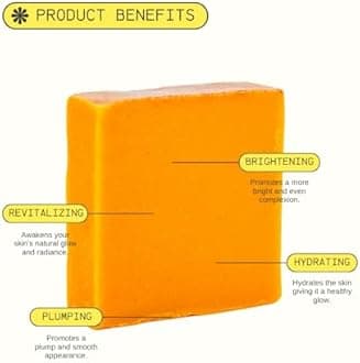 Turmeric Skin Cleansing Soap - Natural Glow Face & Body Cleanser for Acne, Dark Spots & Scars, Gentle for All Skin Types - 3 Bars (4.5 oz)