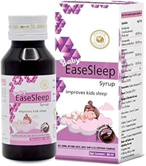 HerbRoot Surya Herbal Baby EaseSleep Syrup, Improves Kids Sleep, Promotes Sleep And Relaxation, Helps Improve Sleep Quality, 60ml, (Pack of 5)