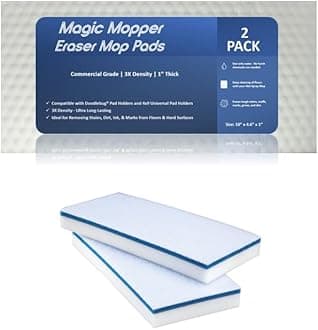 4610 Eraser Pads - 2 Pack 4.5" x 10" x 1" Commercial Grade Melamine Sponges for Floor, Tile, Grout, Baseboard, Walls-Durable & Versatile Cleaning - Pack of 2