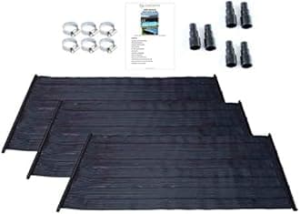 LOWENERGIE Solar Thermal Swimming Pool Heating Mat Hot Water Free Energy Saving Sun Pool Heater Kit Warm. Mat only (3, 1.33 x 3M)