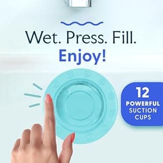 SlipX Solutions Bottomless Bath Overflow Drain Cover Adds Inches of Water to Tub for Warmer, Deeper Bath (Aqua, 4" Diameter)