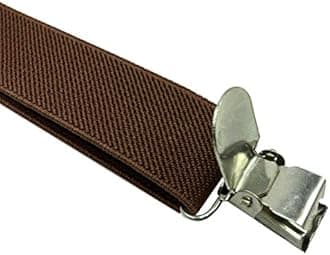 Suspenders for Women and Men | Elastic, Adjustable, Y-Back | Pant Clips, Tuxedo Braces