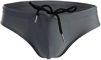 Summer Code Mens Solid Swim Briefs Drawstring Bikini Sport Swimsuit