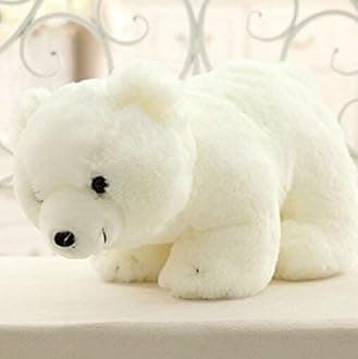 Cute Polar Bear Stuffed Soft Toy for Kids Plush & Stuffed Toys (White-PollerBear-25 cm)