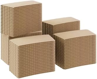 Homelance Sleeves Coffee 100 Pcs – Corrugated Brown Kraft Paper Cups Sleeves Fit 12oz, 16oz, 20oz, 22oz & 24oz Cups – Recyclable & Disposable – Perfect for Hot Drinks in Cafes & Offices (PACK OF 100)