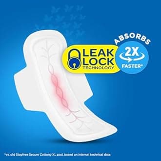 Stayfree Secure Cottony Soft Cover Sanitary Pads For Women Combo, 20s x 2, X-Large, Pack of 40