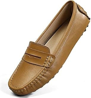Artisure Women's Classic Genuine Leather Penny Loafers Driving Moccasins Casual Slip On Boat Shoes Fashion Comfort Flats