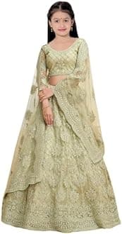 Suppar Sleave Traditional Ethnic Wear for Girls Designer Embroidered Kids Lehenga Choli