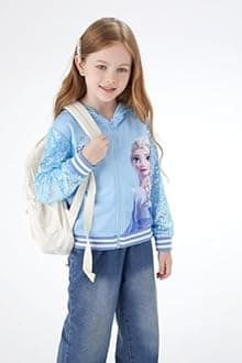 Disney Girl's Elsa Jacket Hooded Sweatshirt