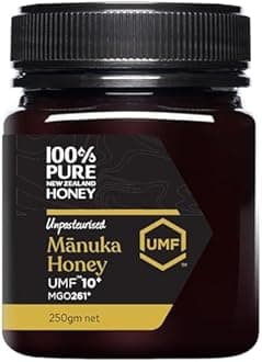 Manuka Honey 100% Pure New Zealand UMF 10+ MGO 261+ Raw & Unpasteurised Certified Award Winning Silky Smooth Taste & Texture 250g (UMF 10+)