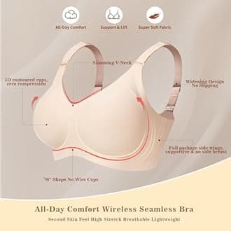 Cooling Seamless Bra Wireless for Women, Breathable Summer Sports Bra Light Support, No Underwire Comfort for Yoga Lounge and Sleep Nude