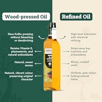 Anveshan Combo of Wood Pressed Groundnut Oil 5L and Black Sesame Oil 1L | Kolhu/Kacchi Ghani/Chekku | Natural | Chemical-Free | Cold Pressed Oil for Cooking