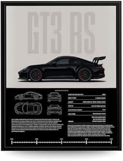 InkFlow Vintage Racing Car Poster - Classic Supercar Wall Art for Boys Bedroom, Living Room, Dorm - Ideal Print Decor for Car Enthusiasts - 24x32 Unframed Wall Art