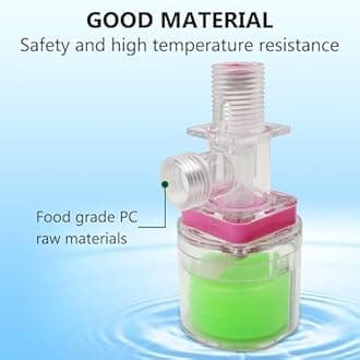 Transparency Water Float Valve, Water Level Control Water Tank Traditional Float Valve Upgrade (1/2” to 1/4“ UP)
