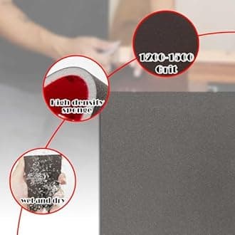 Sanding Sponge Set, 20 Pcs 1200-1500 Grit Sanding Block Pads Dry Wet Sanding Sponge Soft Foam Fine Drywall Sandpaper for Crafts Furniture Wood Model Drywall Metal Rust Removal Polishing