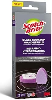 Scotch-Brite Wand Refills, 2 Pieces in Pack, Polyurethane (PU), Purple-Glass cooktop, Standard