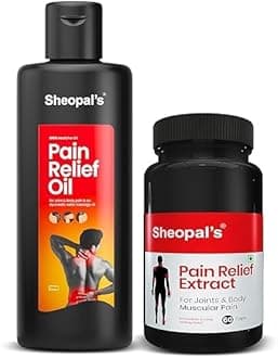 Sheopal's Ayurvedic Pain Relief oil and capsule for Body, Back, Knee, Legs, Shoulder and Muscle pain (120 ml + 60 Capsule)