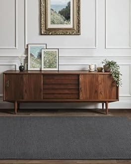 Color&Geometry Door Mat 3'x10' Runner Rug with Rubber Backing, Non Slip Washable Hallway Rug, Carpet Runners for Hallway Living Room Bedroom, Grey (Rolled-up NO Creases)