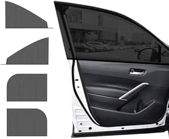 4 PCS Car Window Shades, Auto Front Rear Side Window Sun Shades for Block Heat & UV Protection, Breathable Mesh Baby Window Screen Covers, Universal Car Accessories (Car)