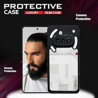 Ultra-Hybrid Shockproof Sleek Armor Back Cover Case for Nothing Phone 3a 5G | 360° Protection | Crystal Clear Hard Back Transparent Cover Case for Nothing Phone 3a (PC & TPU, Black Bumper)