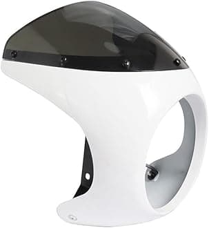 ikasus Motorcycle Front Headlight Fairing Cowl Cover Windshield Windscreen Wind Deflector Headlamp Mask Visor Guard Compatible with Honda Cafe Racer SportsterTouring 7Inch Headlamp Type 8