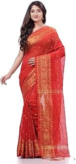 dB DESH BIDESH Women`s Bengal Cotton Silk Pure Handloom Cotton Saree Kohinoor...