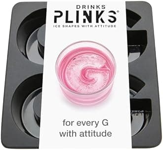 DRINKSPLINKS Silicone Ice Cube Mold Tray - Custom Letter G. Personalized Monogram Big Ice Cube Molds for Gin, Whiskey, Bourbon, Cocktails, Customized Gifts with Initials. Alphabet Mold for Every Name.