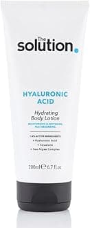 – The Solution Hyaluronic Acid Hydrating Body Lotion (200ml). Hyaluronic Acid Moisturiser with Sea Algae Complex, Night Moisturiser, Day Cream for Body, Vegan & Cruelty Free Womens Moisturiser