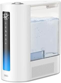 Dreo Cool & Warm Mist Humidifier, 6L Tank, Humidifier for Bedroom with Precise Humidity Sensor, Indicator Light, Dual-aromapad Tray, Sleep Mode, Top Fill Humidifier for Big Rooms, Living Rooms, HM713