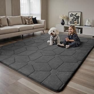 Sour Lemon Rugs Living Room 140x200,3D Grey Area Rugs for Bedroom,Extra Large Rugs for living room,Machine Washable Anti Slip Short Pile Rug Carpets Mat for Kids Room Bedroom