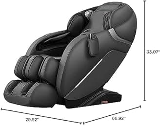 MYTHIA SL Track Massage Chair Recliner, Full Body Massage Chair, Zero Gravity, Bluetooth Speaker, Airbags, Heating, 53.15" SL Track, Extendable Footrest and Foot Massage (Black) 1