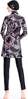 Wowdecor Muslim Swimsuits for Women Plus Size, Modest Islamic Arabic Swimwear Burkini Hijab