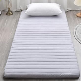 XDone Floor Mattress Single Thickened 5cm, Soft Futon Mattress Japanese Tatami Mat Portable Roll Up Mattress Folding Sleeping Bed Pad for Home Camping Couch (Grey,90x190cm)