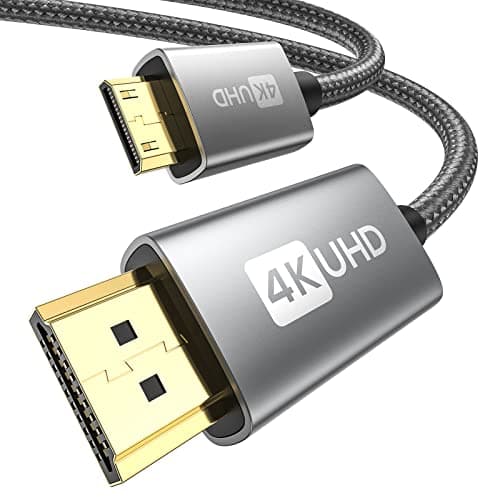 Silkland Mini HDMI to HDMI Cable 2M, [4K@60Hz, 2K@120Hz] High Speed HDMI 2.0 Cable Nylon Braided Compatible with Camera, Camcorder, Tablet and Graphics/Video Card, Laptop（Not Micro HDMI）