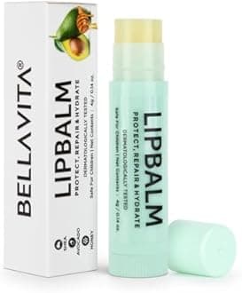Bella Vita Organic Natural LipBalm for Dry Damaged & Chapped Lips Enriched with Shea Butter, Avocado 4 gm