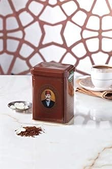 HAFIZ MUSTAFA 1864 ISTANBUL Gum Mastic Coffee, Turkish Anatolian Ottoman Gum Mastic Coffee, Gifts from Turkey, Drink, Metal-Tinplate Box z Turkish Gum Mastic Coffee 170g (5 Pack)