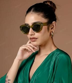 AIEYEZO Oversized Cat Eye Sunglasses for Women Cute Oval Thick Frame Cateye Sun Glasses Chic Retro Style Shades